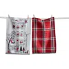Tag Santa Cityscape Dishtowel Set Of 2 In Multi
