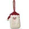 Tag Santa Gift Card Holder Ornament In White