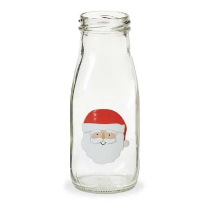 Tag Santa Milk Bottle Decorative Vase For Christmas Multicolor In Transparent