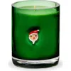 Tag Santa Scented Candle Jar Perfect Holiday Decor 32 Hour Burn In Green