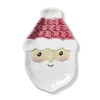 Tag Santa Tidbit Plate In Multi