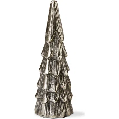 Tag Silver Cast Aluminum Tree Decor Holiday Sculpture Christmas