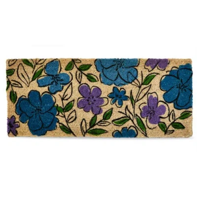 Tag Sketched Flowers Estate Coir Mat Multi Coir Everyday