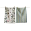 Tag Ski Lift Dishtowel Set In Green