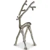 Tag Small Cast Aluminum Reindeer Figurine Silver Holiday Decor In Silver