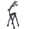 Tag Small Cast Aluminum Reindeer Statue For Holiday Decor In Black