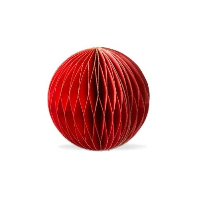 Tag Small Red Glimmer Paper Ball Ornaments For Holiday Decor