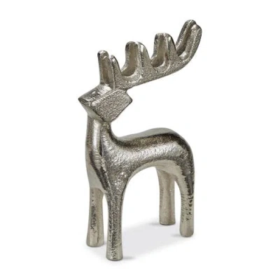 Tag Small Silver Reindeer Silhouette Decorative Sculpture