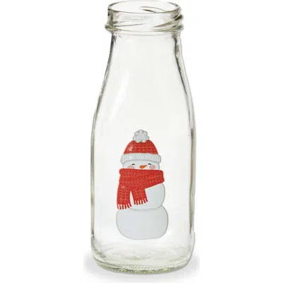 Tag Snowman Milk Bottle Decorative Vase For Christmas Multicolor