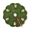 Tag Snowman Tree Skirt Green Multi Wool Christmas Decor In Green