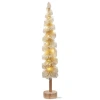 Tag Snowtipped Spiral Ivory Sisal Christmas Tree Decor In White