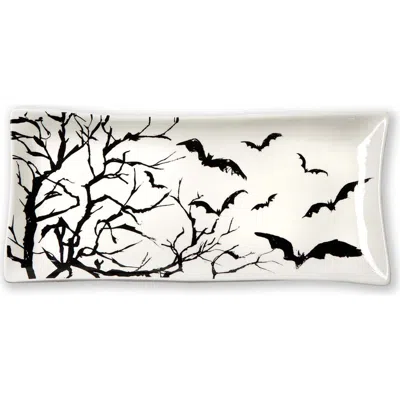 Tag Spellbound Black Ceramic Platter For Halloween Serving