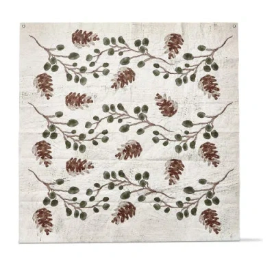 Tag Sprig And Pinecone Christmas Wall Art Multicolor Paper Decor