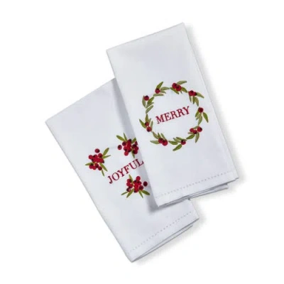 Tag Sprig Multicolor Cotton Guest Towels And Kitchen Cloth Napkins Set Machine Washable For Christma