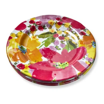 Tag Springtime Floral Melamine Dinner Plates Set Of Four Multicolor