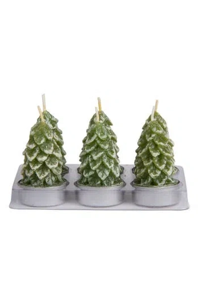 Tag Spruce 6-piece Tealight Candle Set In Green