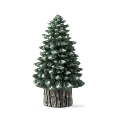 Tag Spruce Large Rustic Hunter Green Pillar Candle Christmas Decor