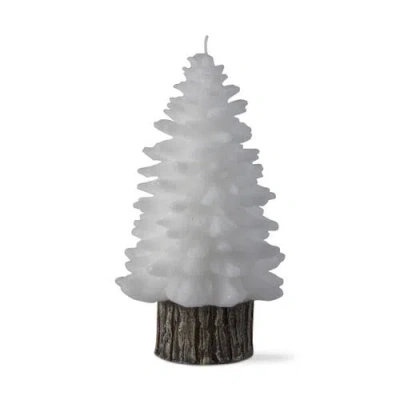 Tag Spruce Large Rustic Tree Candle White Paraffin Wax Pillar
