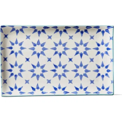 Tag Star Platter Blue Stoneware Everyday