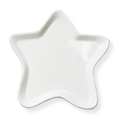Tag Star Platter White Earthenware Summer