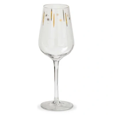 Tag Starlight All Purpose Wine Glass Gold Drinkware For Bar In Transparent