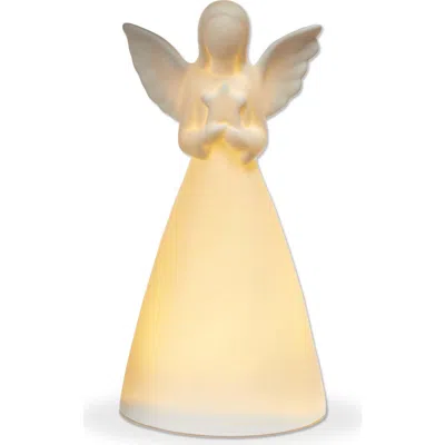 Tag Starry Angel Led Decorative Sculpture White Ceramic Candle Holder