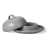 Tag Stinson Light Gray Ceramic Brie Baker And Serving Platter In Gray