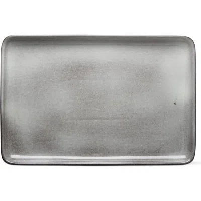 Tag Stinson Rectangular Serving Platter Light Gray Ceramic Safe