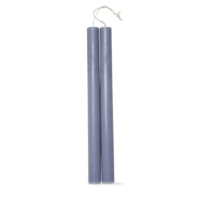 Tag Straight Taper Paraffin Wax Candle Set Of Two Elegant Candles In Blue
