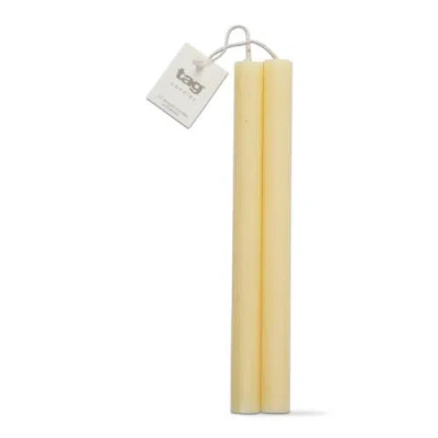 Tag Straight Taper Paraffin Wax Candle Set Of Two Elegant Candles In Yellow
