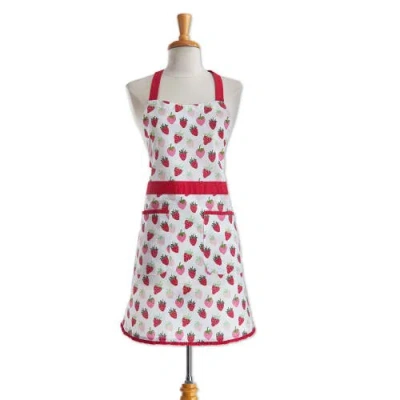 Tag Strawberries Apron Pink Cotton Everyday