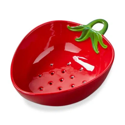 Tag Strawberry Berry Bowl Red Multi Stoneware Summer