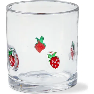 Tag Strawberry Dof Glass Red Glass Summer In Transparent
