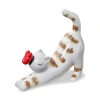 Tag Stretching Cat Ring Holder Multi Earthenware Everyday In White