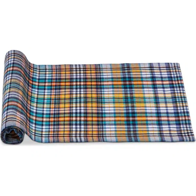 Tag Summer House Bright Plaid Table Runner Multicolor Cotton