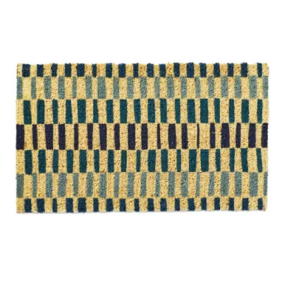 Tag Summer Living Stripe Coir Mat Rectangle Indoor Outdoor Welcome In Multi