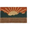 Tag Sunrise Yellow Coir Boot Scrape Door Mat Easy Clean Doormat In Multi
