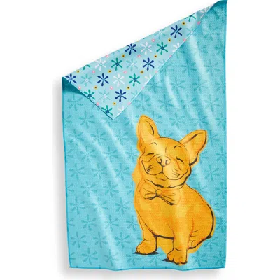 Tag Super Absorbent Kitchen Towel Eclectic Frenchie Blue Multi Dishtowel 18 X 30