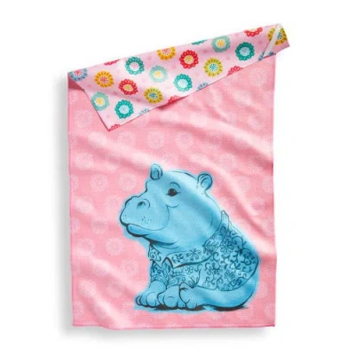 Tag Super Absorbent Kitchen Towel Eclectic Hippo Multi Color Super Absorbent Dishtowel 18x30 In Pink