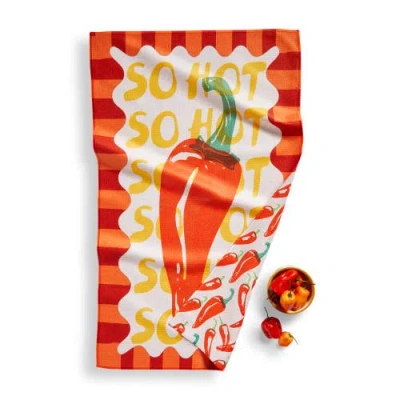Tag Super Absorbent Kitchen Towel Hot Chile Red Multi Dishtowel 80% Recycled Polyester 18x30