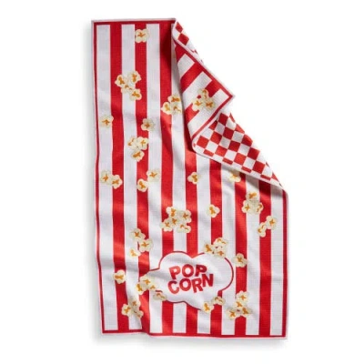 Tag Super Absorbent Kitchen Towel Popcorn Super Absorbent Dishtowel Red Multi 18 X 30