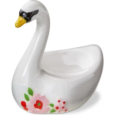 Tag Swan Ring Holder Multi Earthenware Everyday In White