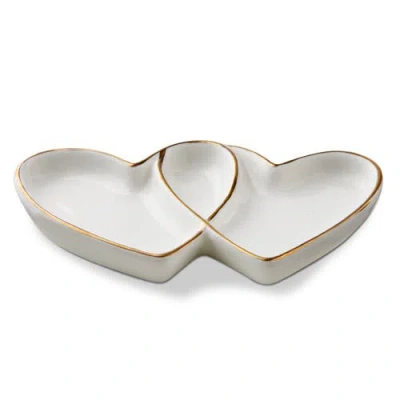 Tag Sweetheart Trinket Dish White Multi Earthenware Everyday