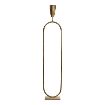 Tag Tall Gold Iron Trumpet Taper Candle Holder For Everyday Use
