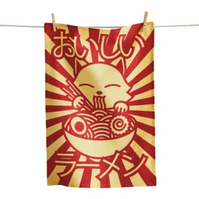 Tag Tasty Ramen Dishtowel Red Multi Cotton Everyday