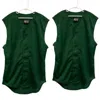 Tag Team Unisex 2 New Adult Button Down Sports Mesh Jersey Uniform Tank Tops In Green