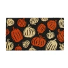 Tag Thanksgiving Pumpkins Pvc Coir Door Mat In Black