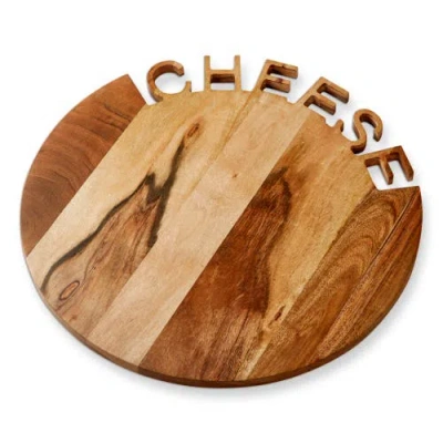 Tag The Big Cheese Board Natural Acacia Wood Everyday Serving Tray In Multi