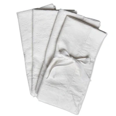 Tag Threads Slub Napkin Set Of 4 In White