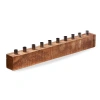 Tag Timber Taper Centerpiece Candle Holders Natural Wood Decor In Brown